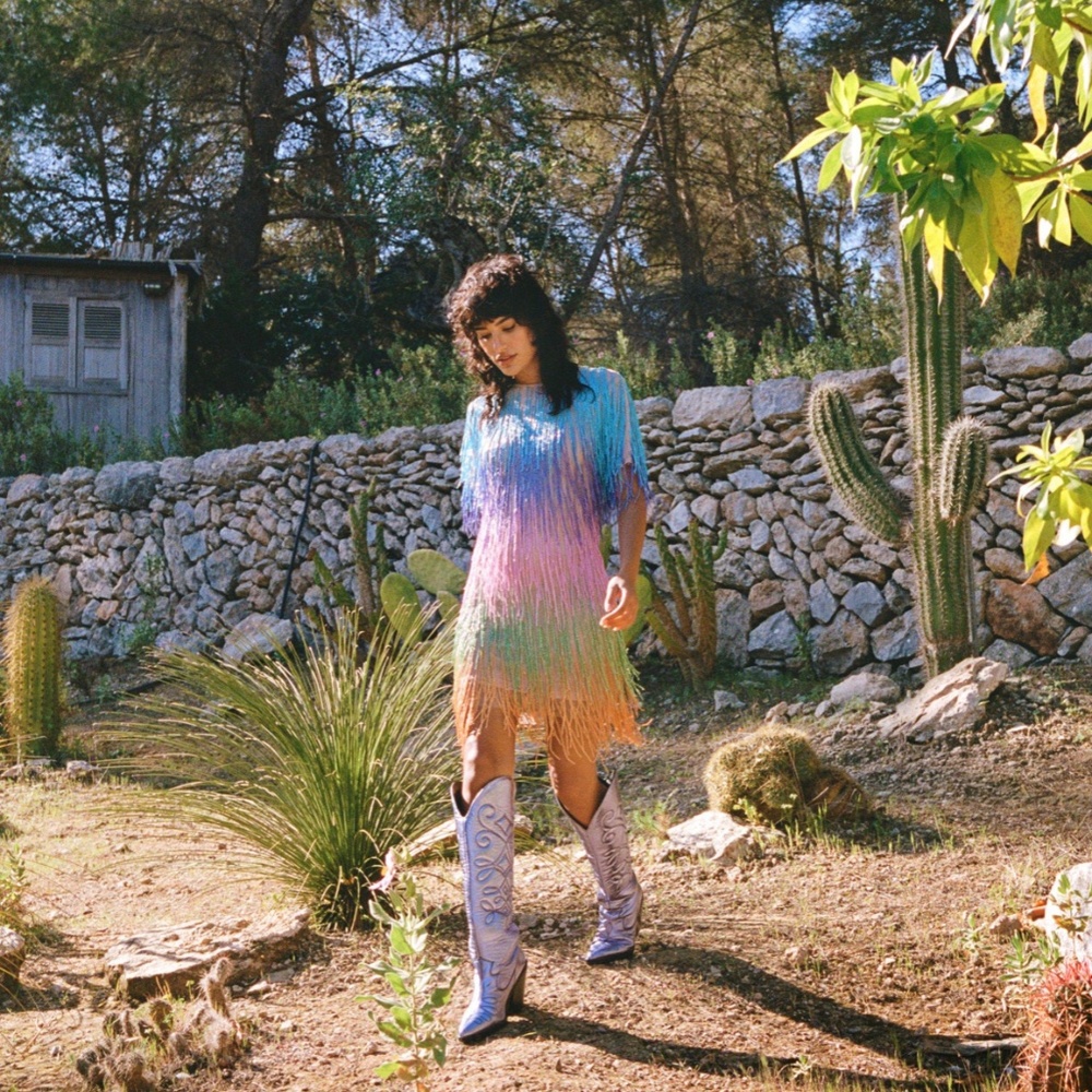 NastyGal Rainbow Fringe shift Dress